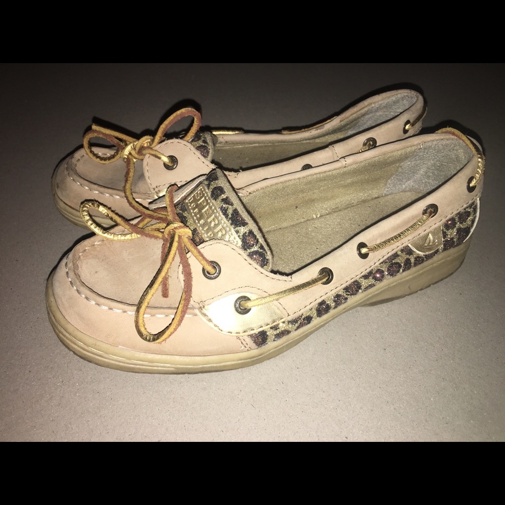 Sperry Top Sider Sparkle Leopard and Gold